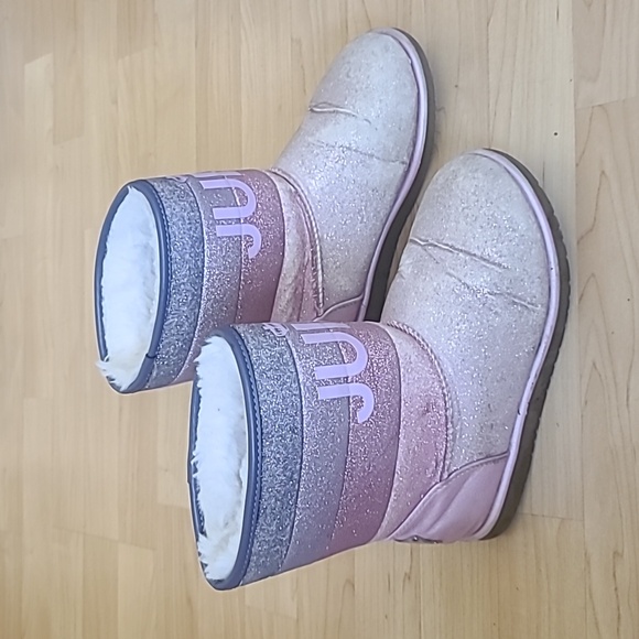 Juicy Couture Fortuna Sparkly Fashion Boots Pink/Purple Size 3M - Picture 5 of 9